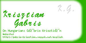 krisztian gabris business card